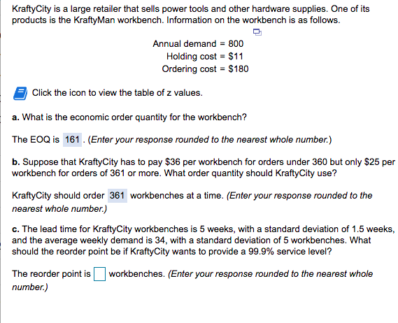 KraftyCity is a large retailer that sells power