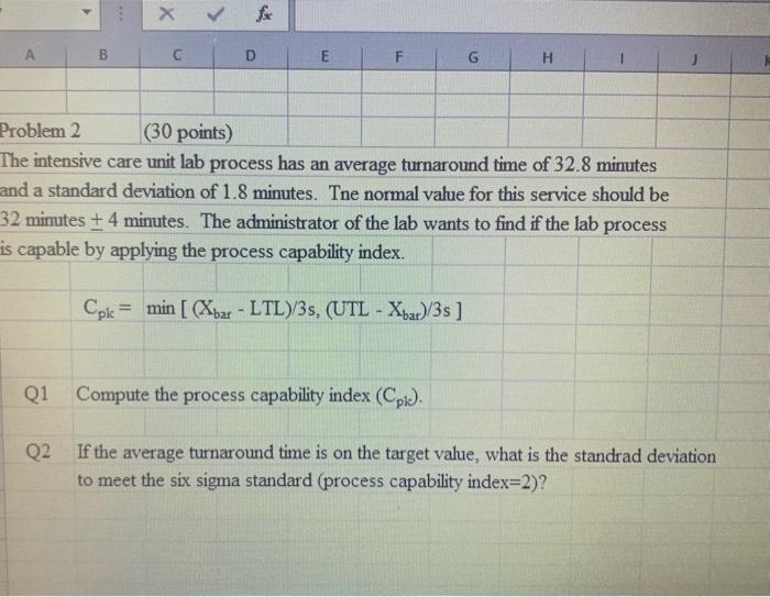 B D E G H Problem 2 (30 points) The intensive