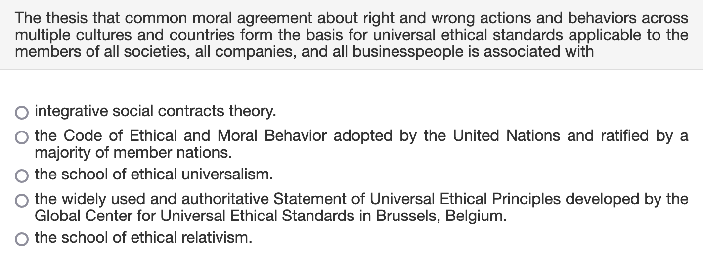 The thesis that common moral agreement about