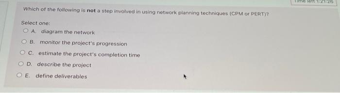 ne at 21:26 Which of the following is not a step