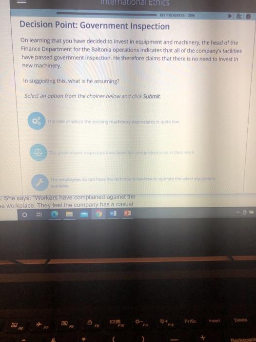 which is right out of the 3? Lernetional Ethics