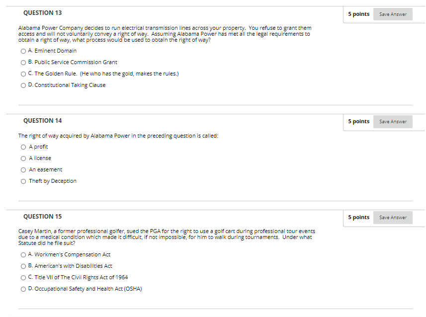 please answer all parts thank you QUESTION 13 5