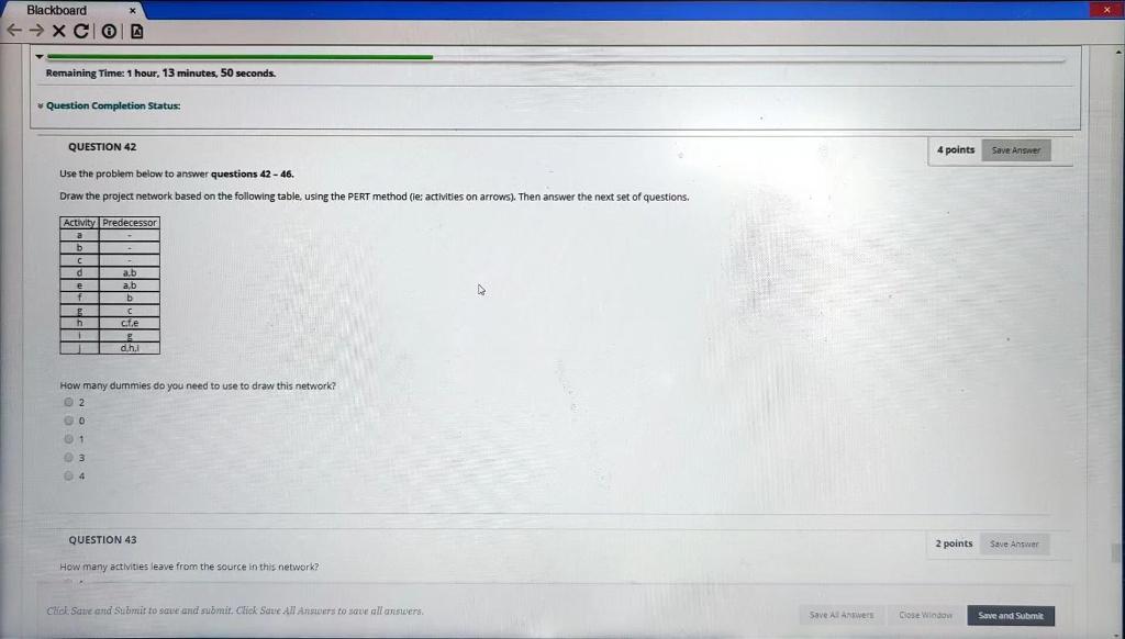 Blackboard + XCIO Remaining Time: 1 hour, 13