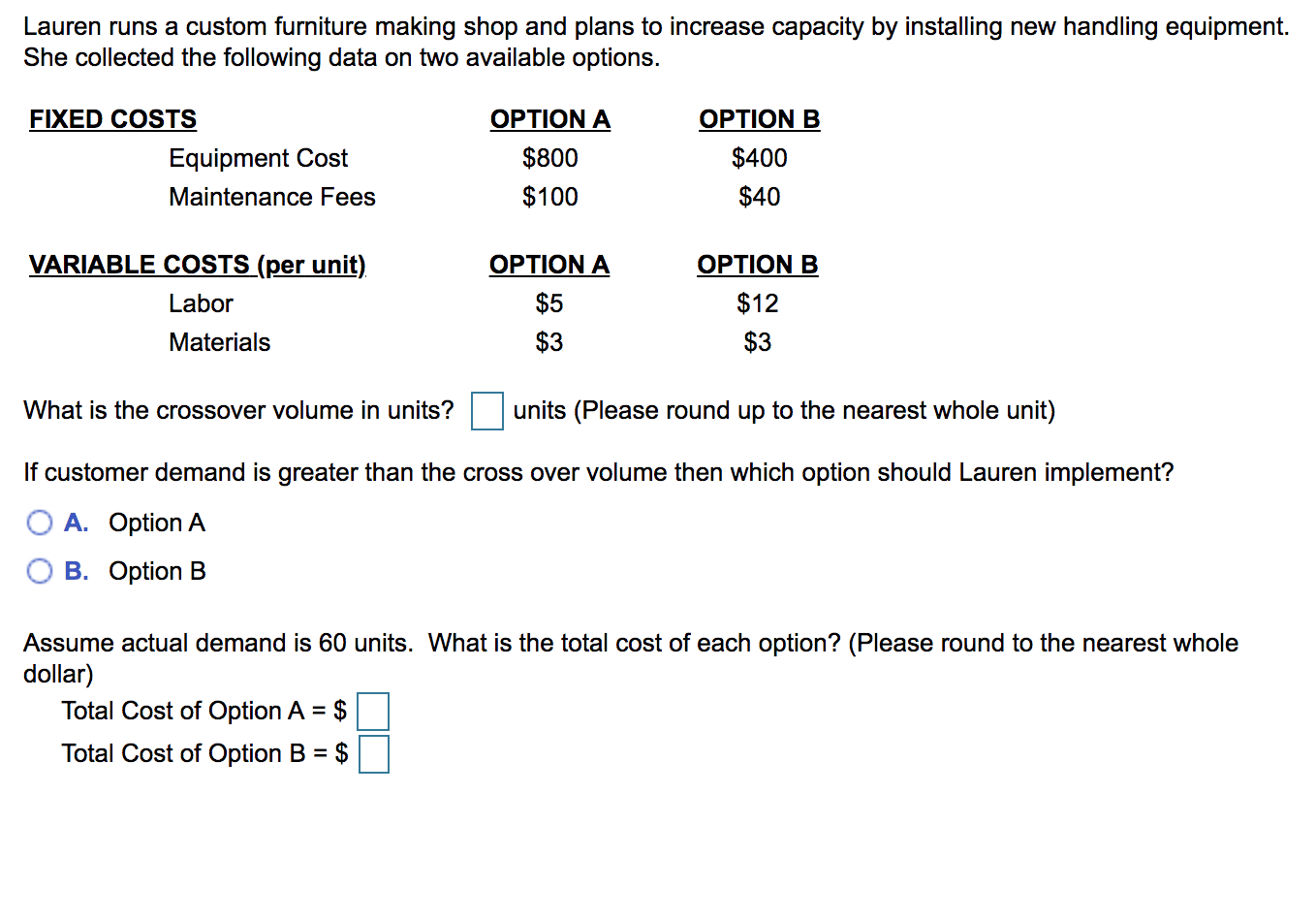 Lauren runs a custom furniture making shop and