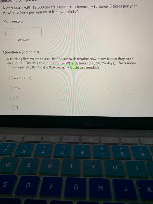 A warehouse with 19,000 pallets experiences