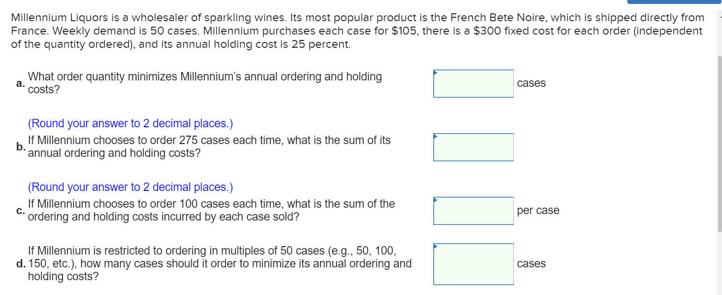 Millennium Liquors is a wholesaler of sparkling