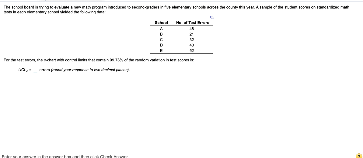 The school board is trying to evaluate a new math