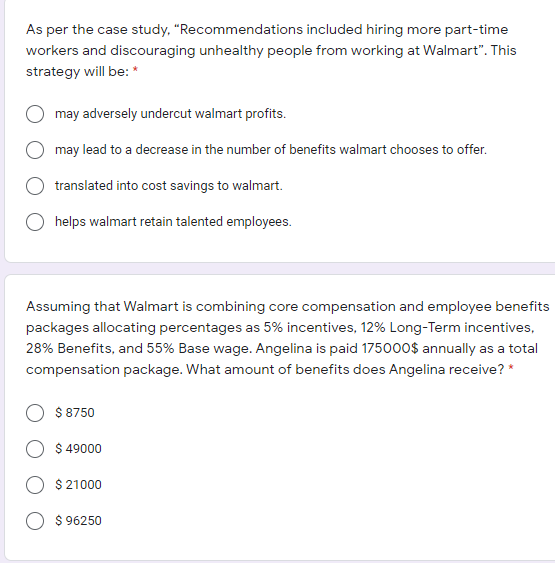 Case Study: Walmart An internal memo sent to