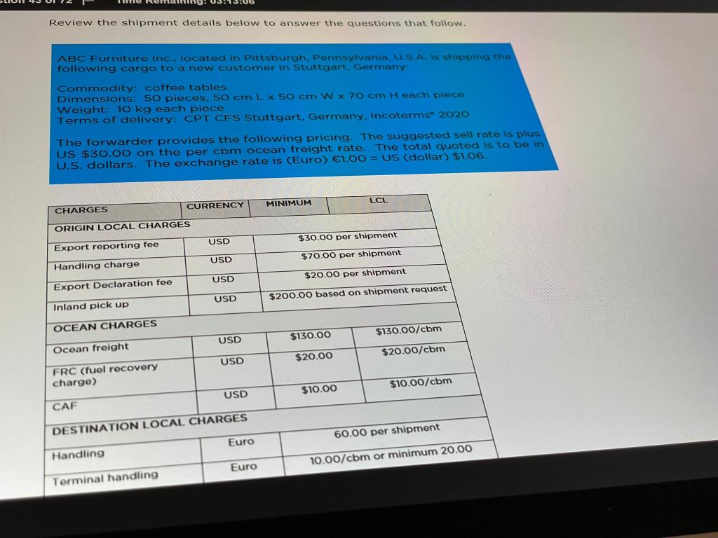 ABC Furniture inc., located in Pittsburgh.