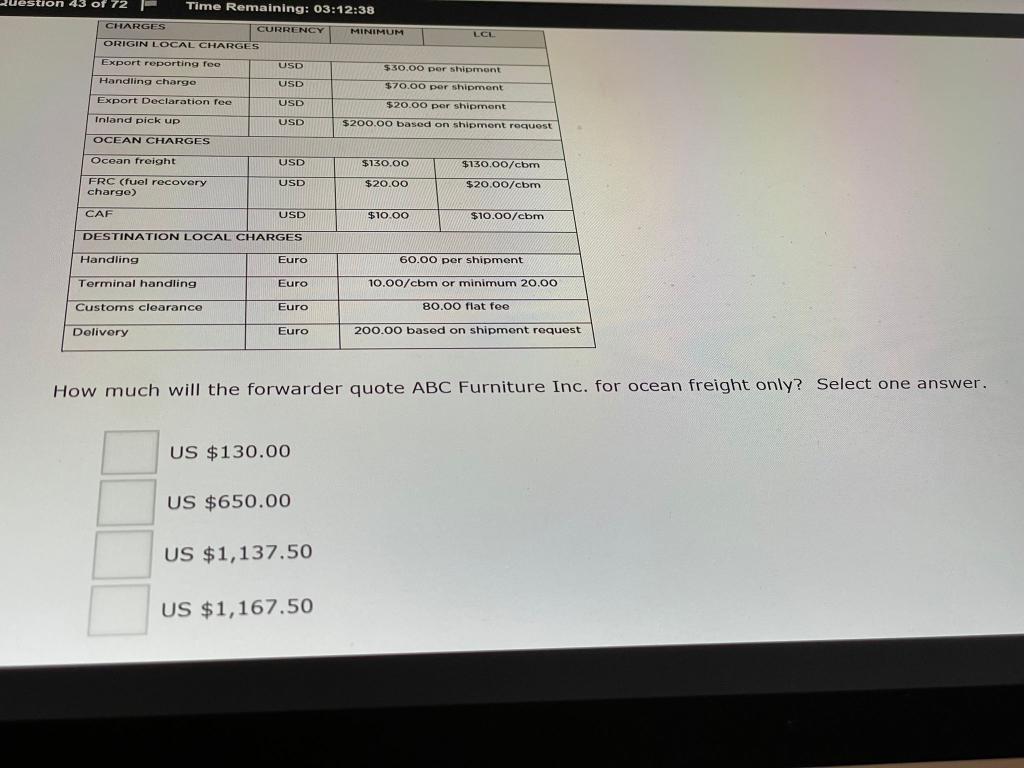 ABC Furniture inc., located in Pittsburgh.