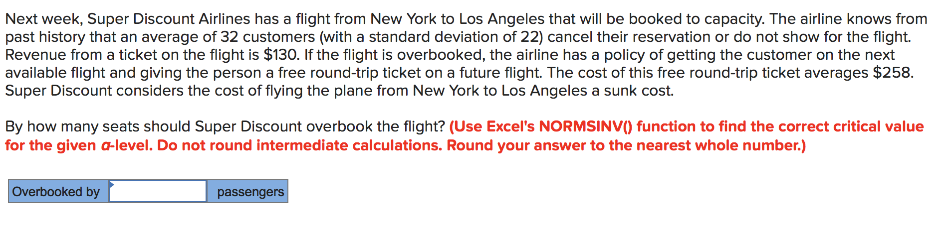 Next week, Super Discount Airlines has a flight