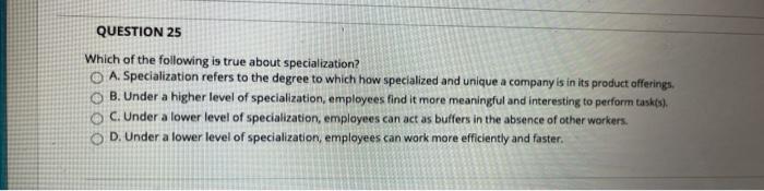 QUESTION 23 (2 points) Which of the following is