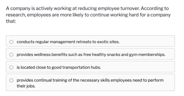 A company is actively working at reducing