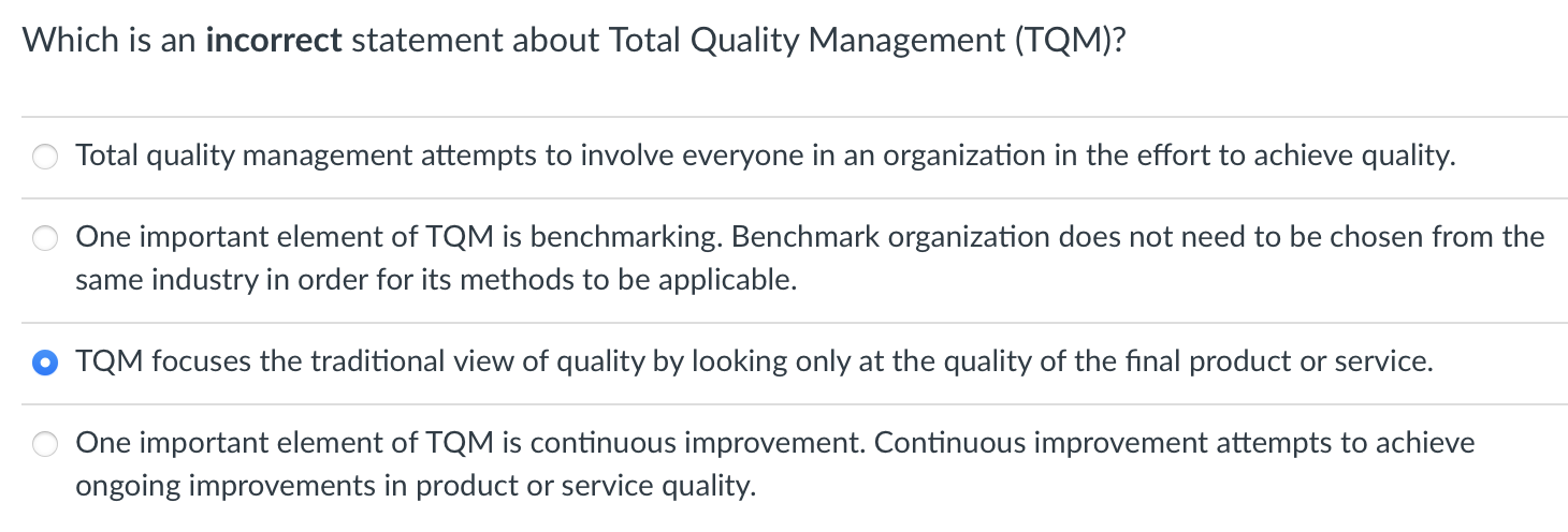 Which is an incorrect statement about Total