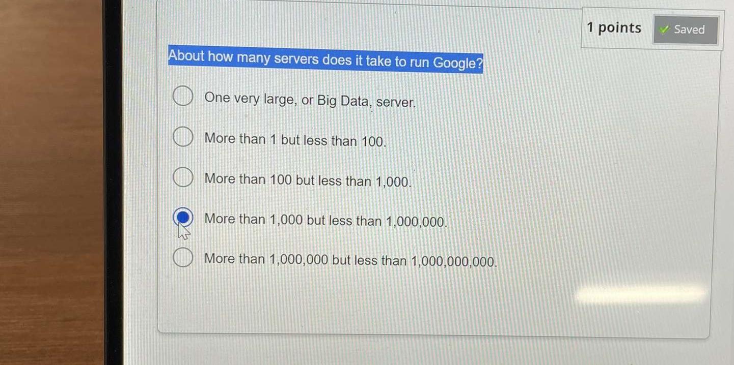 1 points Saved About how many servers does it