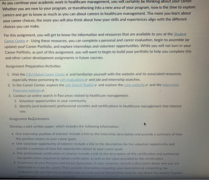 As you continue your academic work in healthcare