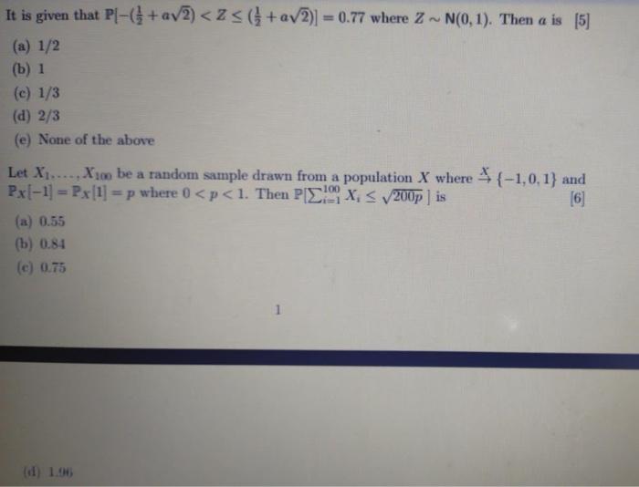 4. Let (21.Z) be a random sample from a