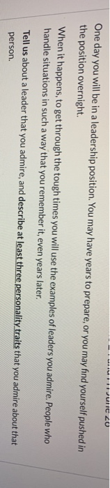 - Mi Juric ZU One day you will be in a leadership