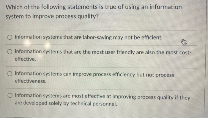 Which of the following statements is true of