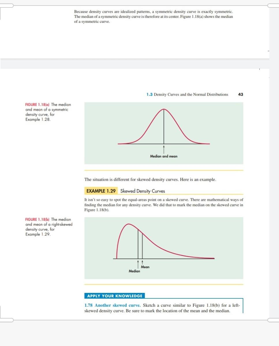 **/ Because density curves are idealized