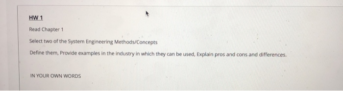 The instrctuons are to choose 2 system