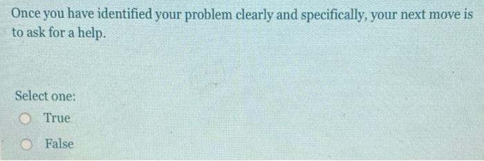 If you are having difficulty accepting a problem,