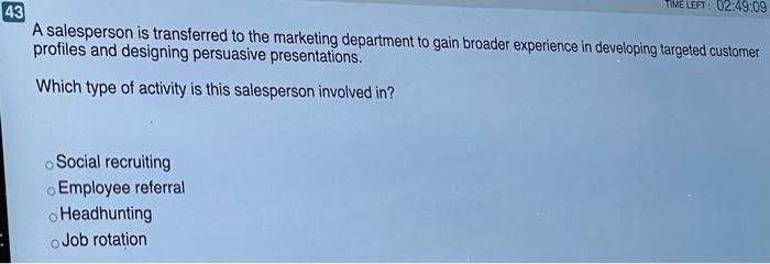 38 TIME LEFT: 02:49:56 The vice president of