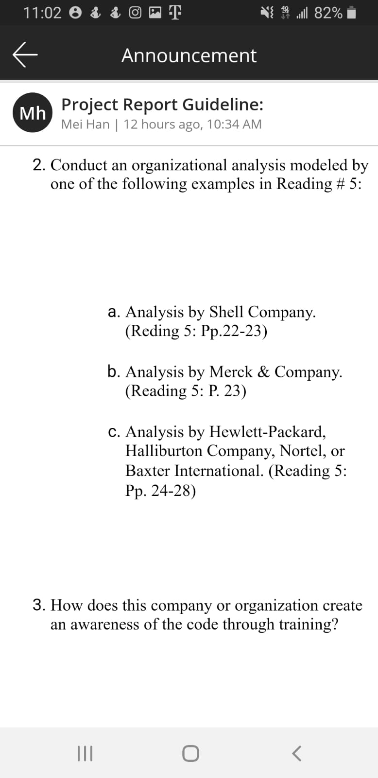 11:02 0 OPT l 82% 1 Announcement Mh Project
