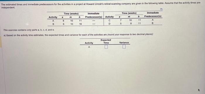 This crorcise contaias andy parts a, b, c,d, and