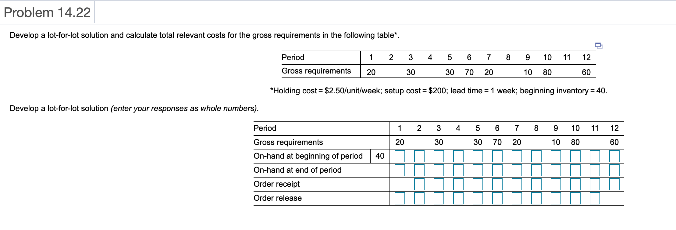 The Total Cost is $________ ( enter your response