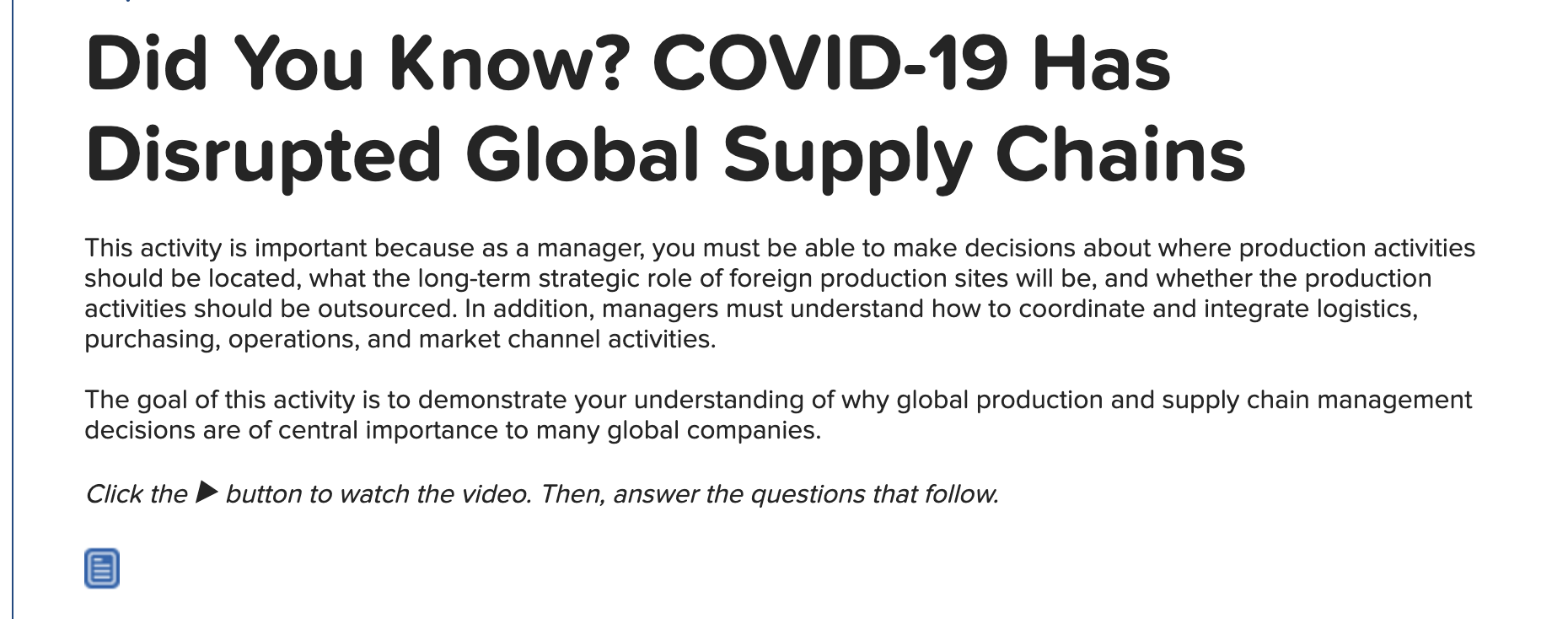 Did You Know? COVID-19 Has Disrupted Global