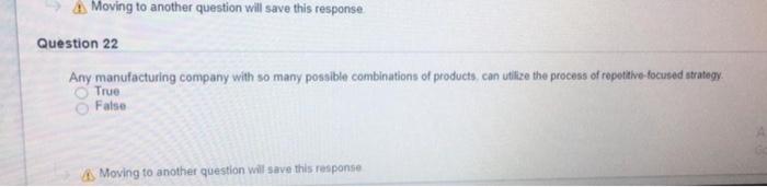 Moving to another question will save this