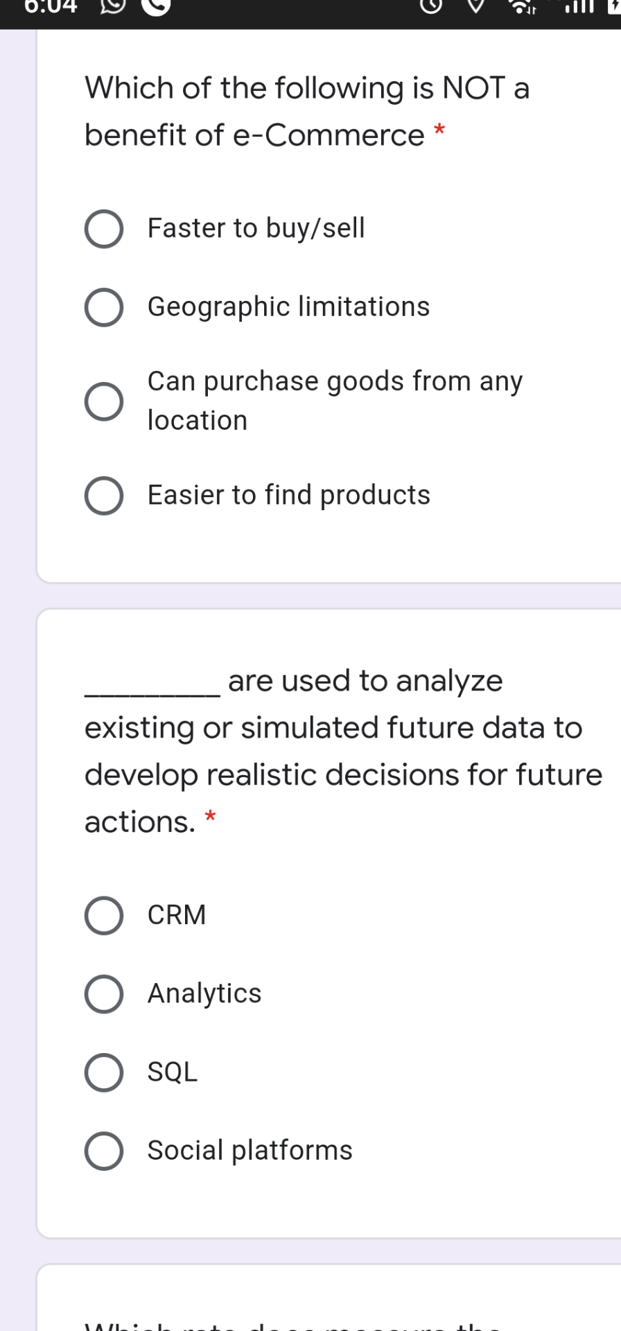 0.04 Which of the following is NOT a benefit of