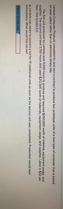 Lambda Computer Products competed for and won a