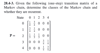 28.4-3. Given the following (one-step) transition