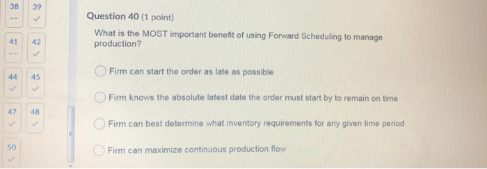 Question 41 (1 point) What is the main purpose of