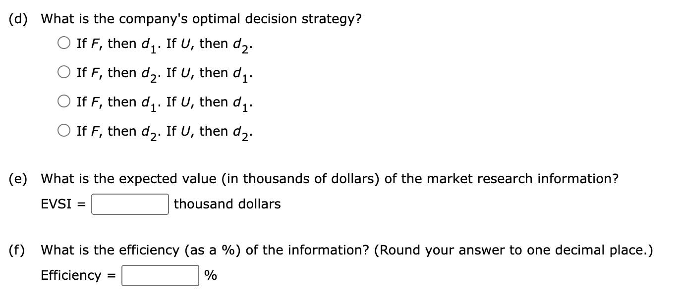 A manufacturing company must decide whether to