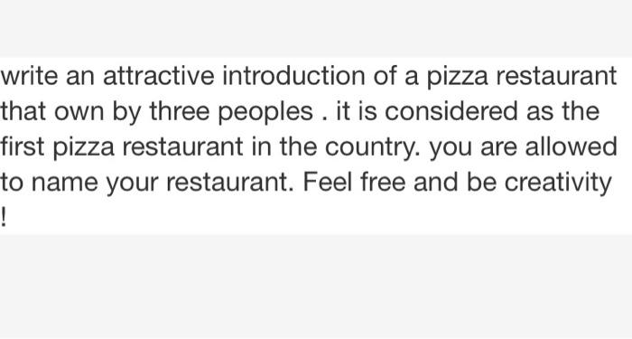 write an attractive introduction of a pizza