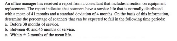 An office manager has received a report from a