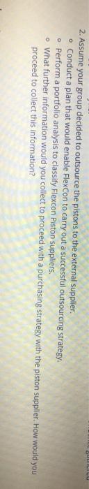 2. Assume your group decided to outsource the