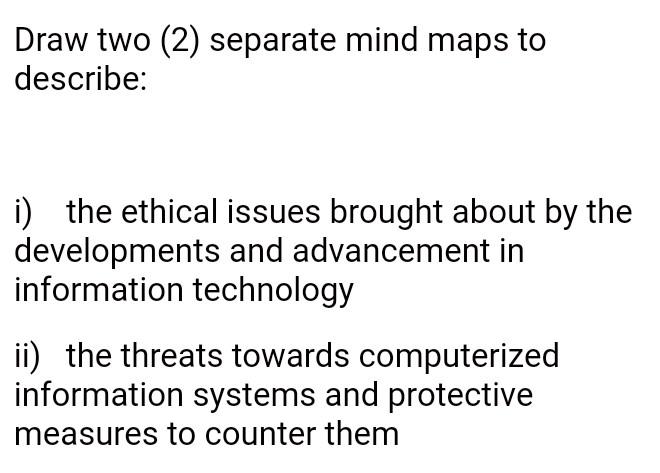 management Information System question Draw two