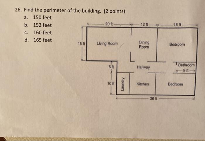 14. Calculate the feet of floor molding needed if