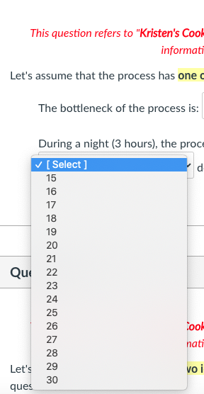 Kristen's Cookie Company - basic problem setting