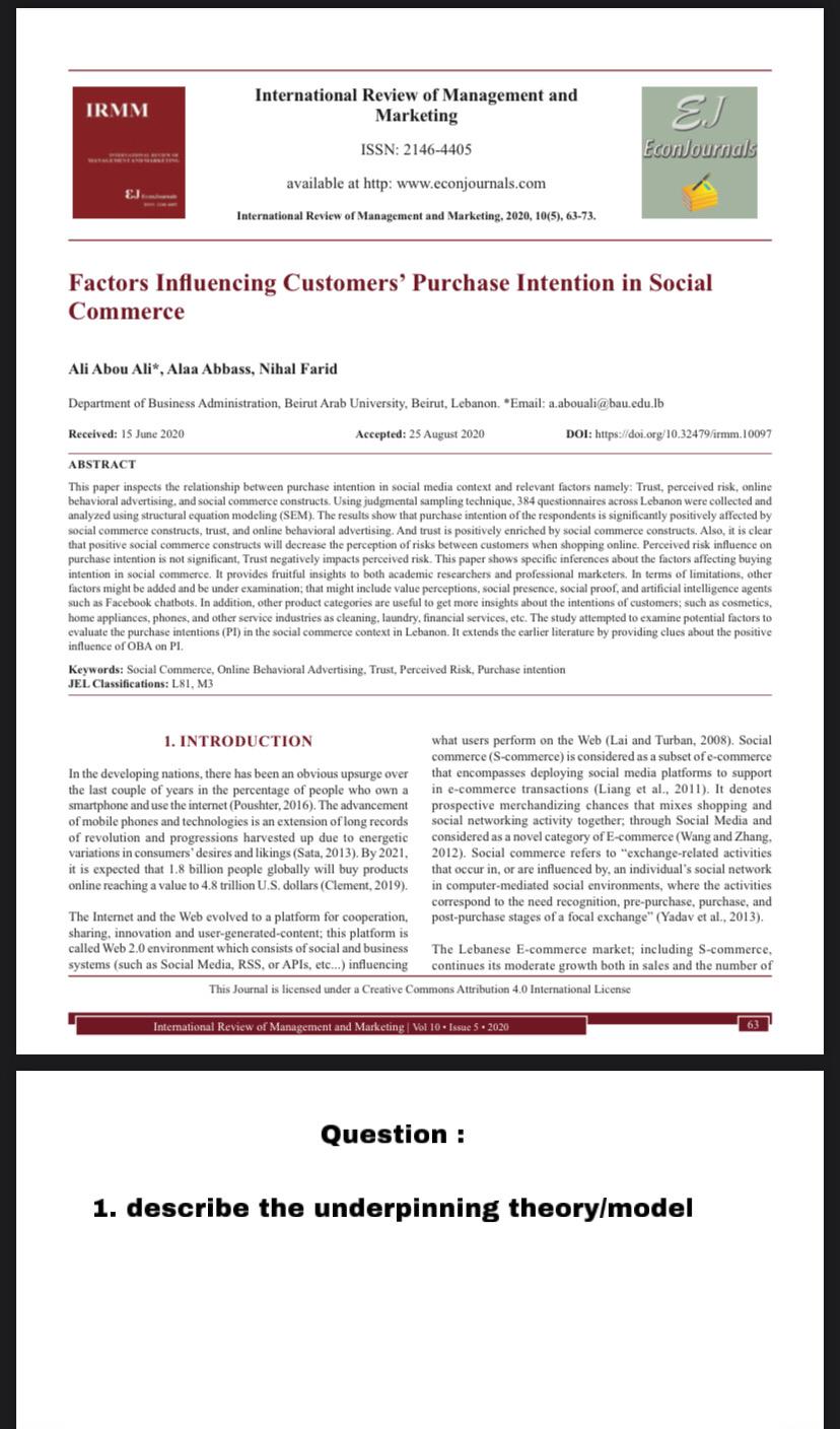 IRMM International Review of Management and