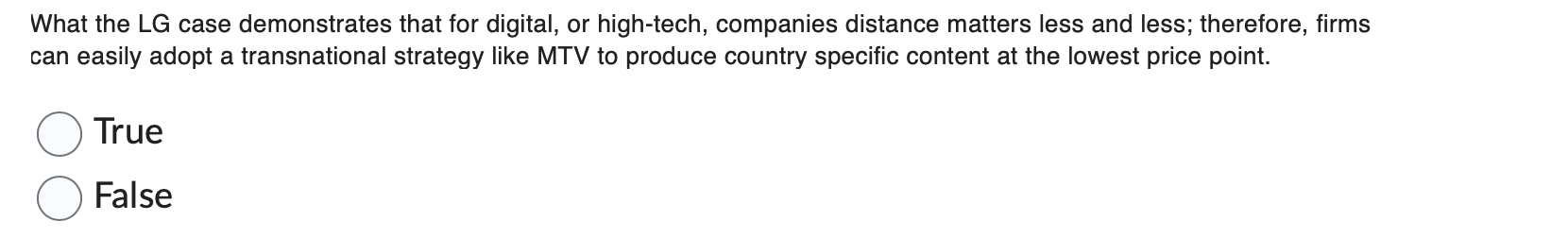 What the LG case demonstrates that for digital,