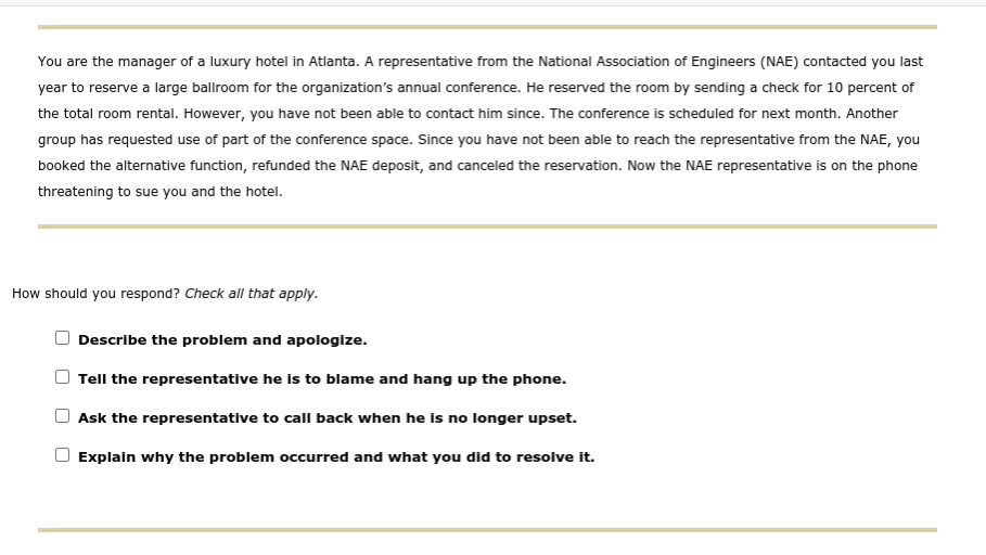 A customer has sent you a claim to replace his