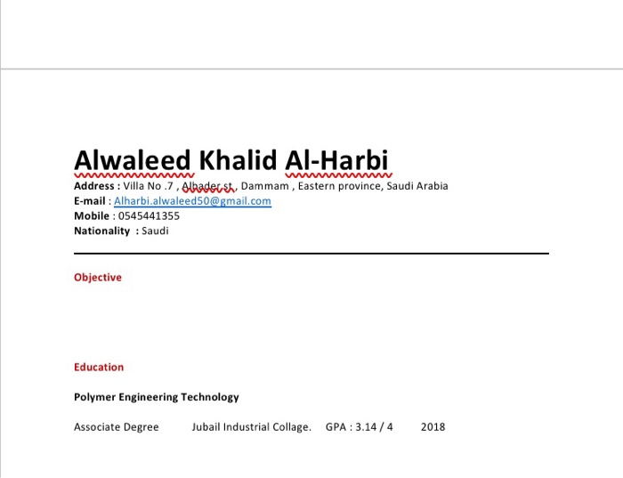 I need to write an objective of my CV regard the