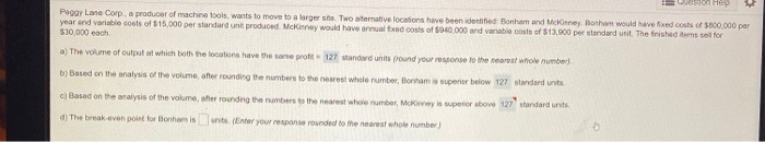D) Peggy Lane Corp., a producer of machine tools,