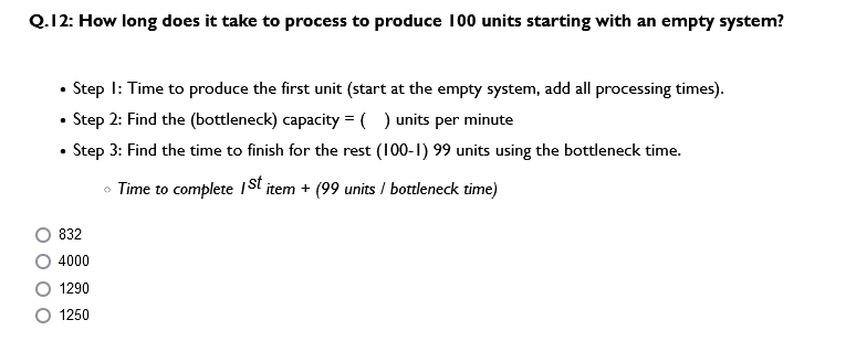 Answer to Questions II to I2: Consider a process