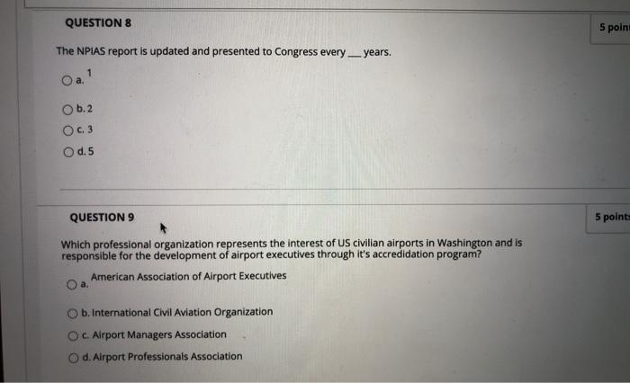 5 points Save Answer QUESTION 4 According to the